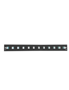 Pannello Frontale per Cassetto Ottico 1U 12 LC Duplex OM3 Nero