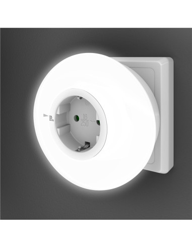 Luce Notturna a 3 LED Plug-In con Sensore Crepuscolare Bianco Freddo