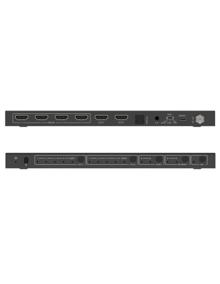 Matrix Switch HDMI 2.0 4x2 18Gbps 4k@60Hz con estrattore audio