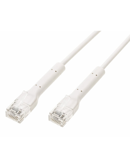 Cavo Slim Patch di Rete Pieghevole in Rame Cat.6A U/UTP 5m Bianco