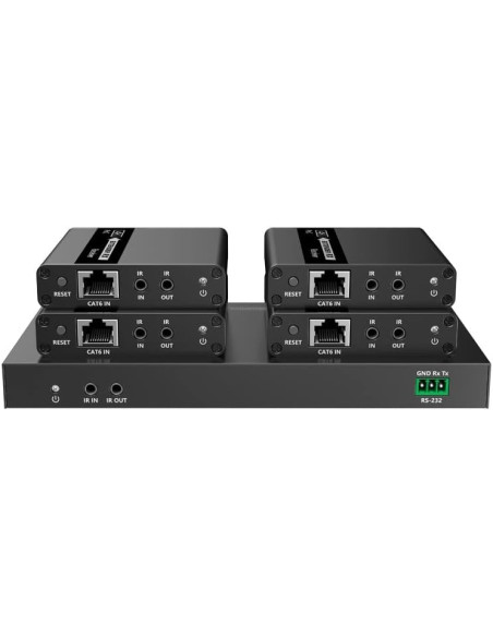 Extender Splitter HDMI 4 vie su Cavo di Rete 70 metri PoC