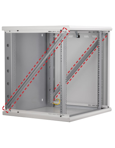 Coppia Barre di Rinforzo per Armadio Rack 16U P 600 mm