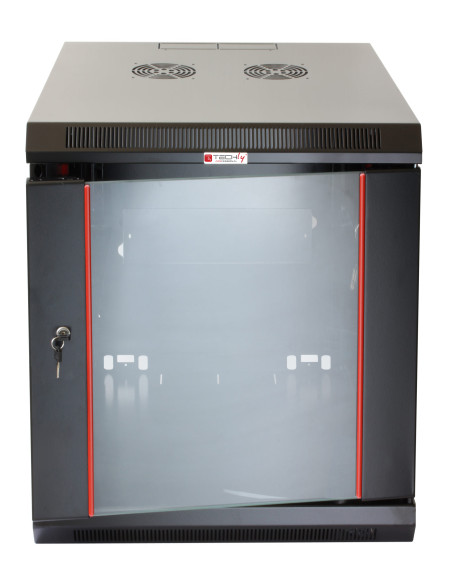 Armadio Rack 19'' a muro 20 unit&agrave sezione unica prof. 600mm Nero