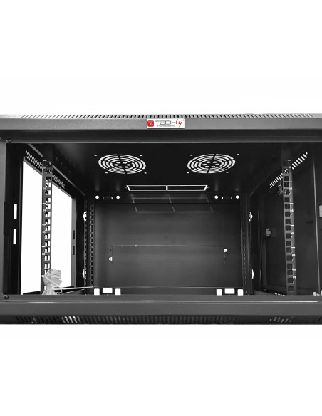 Armadio Rack 19'' a muro 20 unit&agrave sezione unica prof. 600mm Nero
