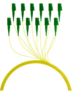 Pigtail Fibra Ottica Monomodale OS2 LC/APC G652D 2m Giallo