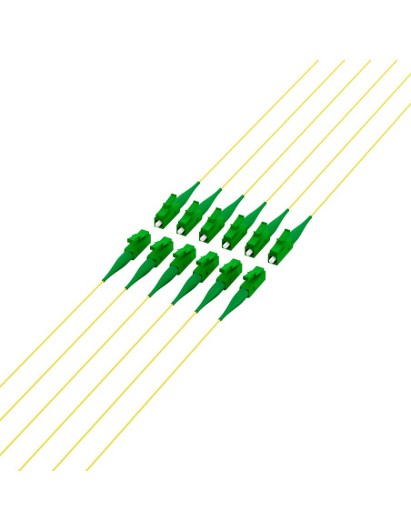 Pigtail Fibra Ottica Monomodale OS2 LC/APC G652D 2m Giallo