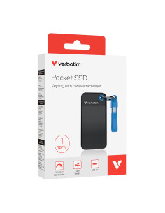 Pocket SSD Portachiavi con Attacco per Cavo USB-C&trade 1TB Nero Blu 2