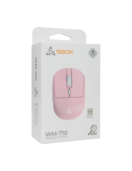 Mini Mouse Ottico Wireless 6D 3200 Dpi Rosa