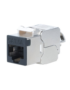 Frutto Keystone RJ45 Cat.6A 10G Slim STP Toolless Nero