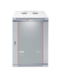 Armadio Rack 19'' a muro 20 unit&agrave sezione unica prof. 450 mm Grigio 2