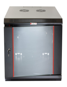 Armadio Rack 19'' a muro 15 unit&agrave sezione unica prof. 450 mm Nero 2