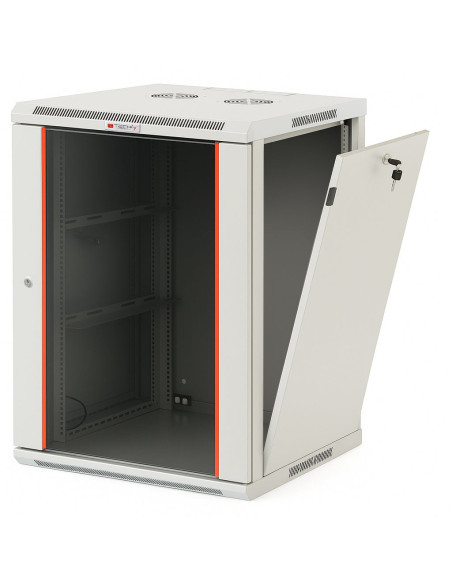 Armadio Rack 19'' a muro 15 unit&agrave sezione unica prof. 600 mm Grigio