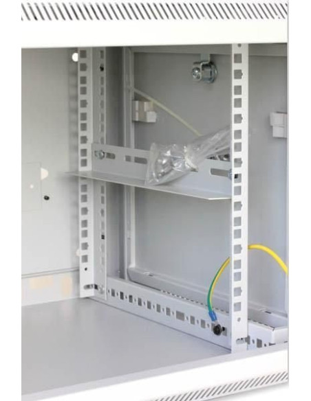 Armadio Rack 19'' a muro 15 unit&agrave sezione unica prof. 600 mm Grigio