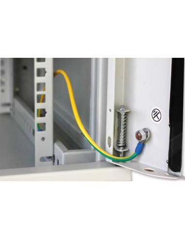 Armadio Rack 19'' a muro 15 unit&agrave sezione unica prof. 600 mm Grigio