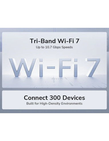 Punto di Accesso Wireless Multi-Gigabit Tri-band WiFi 7 BE11000 Mesh a Muro/Soffitto
