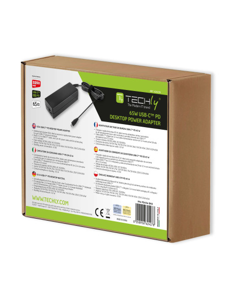 Alimentatore per Smartphone e Notebook USB-C&trade Power Delivery PD 3.0 65W
