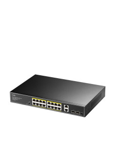 Switch Gigabit PoE+ 16 Porte con 2 Uplink GBE e 2 Gigabit SFP