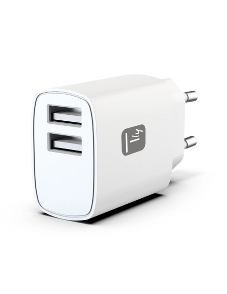 Caricatore Alimentatore 2x USB-A 12W da Muro