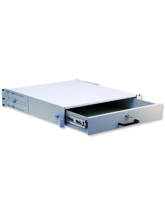 Cassetto Porta Tastiera 2U per Armadi Rack 19'' con Serratura Grigio 2