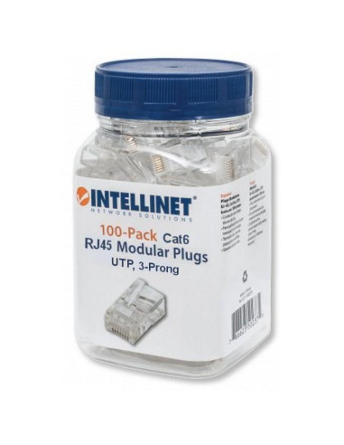 Confezione 100 Plug RJ45 UTP per Cavo Rigido Cat.6