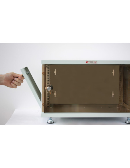 Armadio Rack 19'' a Muro 9U prof. 450 Grigio Assemblato
