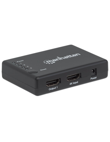 Splitter HDMI 4K UHD 3D con LED 4 vie