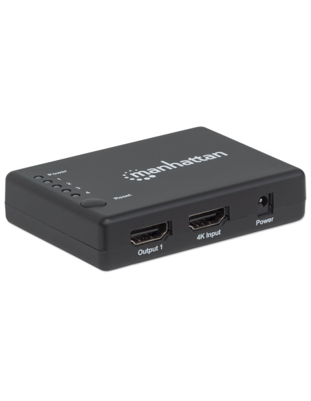 Splitter HDMI 4K UHD 3D con LED 4 vie
