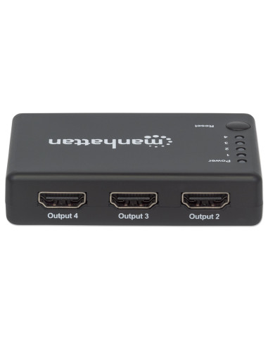 Splitter HDMI 4K UHD 3D con LED 4 vie
