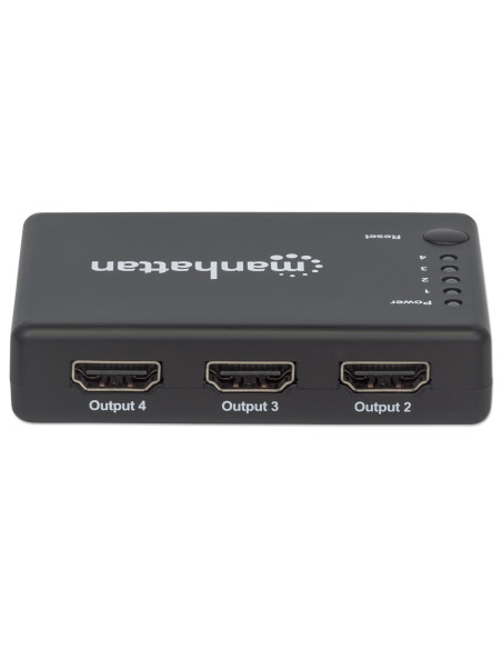 Splitter HDMI 4K UHD 3D con LED 4 vie