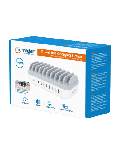 Docking Station Stazione di Ricarica 10 Porte USB 120W