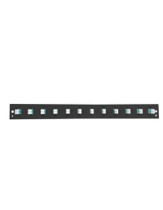Pannello Frontale per Cassetto Ottico 1U 12 LC Duplex OM3 Nero 2