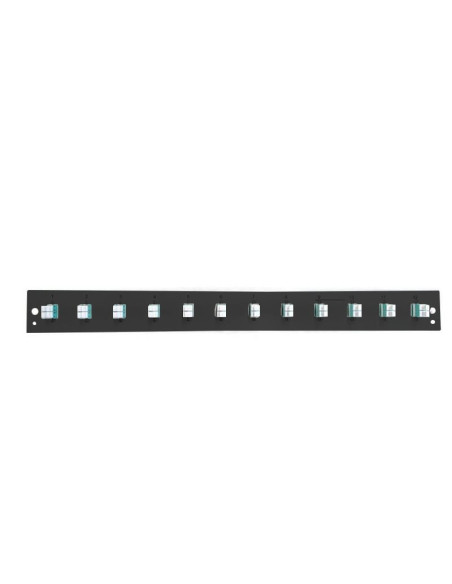 Pannello Frontale per Cassetto Ottico 1U 12 LC Duplex OM3 Nero