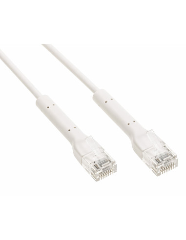 Cavo Slim Patch di Rete Pieghevole in Rame Cat.6A U/UTP 5m Bianco
