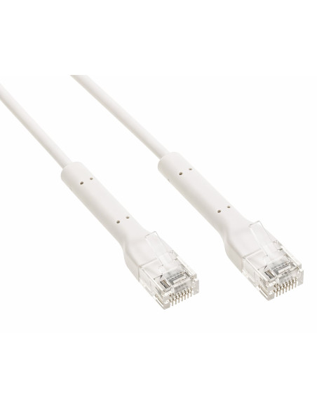 Cavo Slim Patch di Rete Pieghevole in Rame Cat.6A U/UTP 5m Bianco
