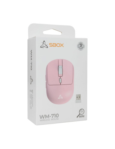 Mini Mouse Ottico Wireless 6D 3200 Dpi Rosa