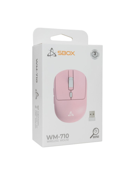 Mini Mouse Ottico Wireless 6D 3200 Dpi Rosa