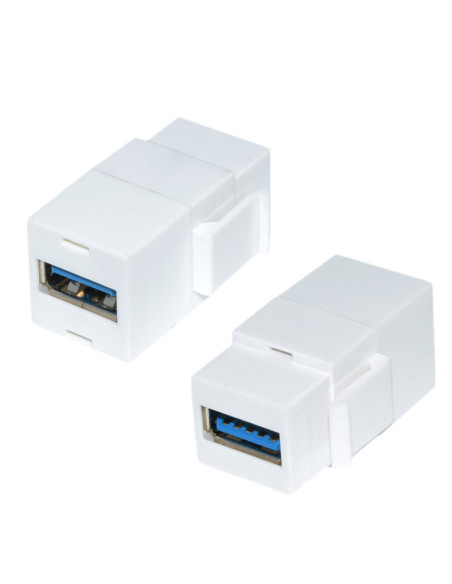 Adattatore Keystone 2x USB 3.0 A Femmina Bianco