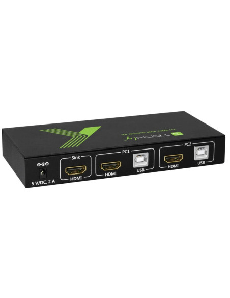 KVM switch 2x1 con USB e HDMI 4K