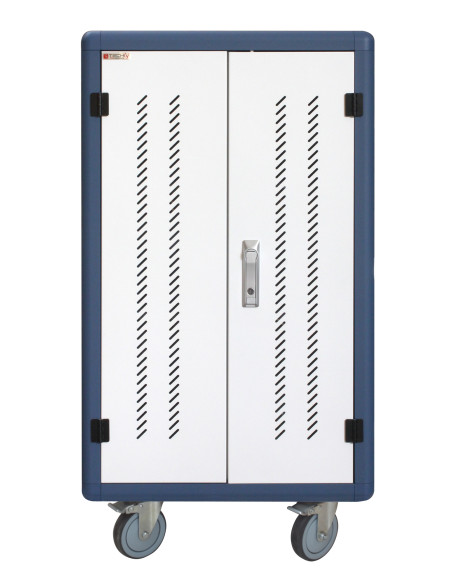 Carrello Stazione di Ricarica Ventilato 30 Notebook o Smartphone Bianco/Blu