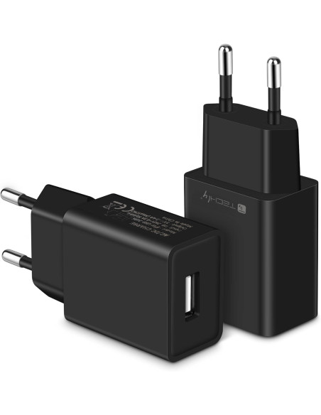 Caricatore Alimentatore USB-A da Muro 5V 2.4A per Smartphone o Tablet