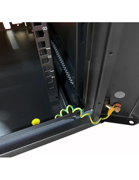 Armadio Rack 19'' a muro 20 unit&agrave sezione unica prof. 600mm Nero