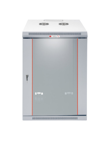 Armadio Rack 19'' a muro 15 unit&agrave sezione unica prof. 450mm Grigio