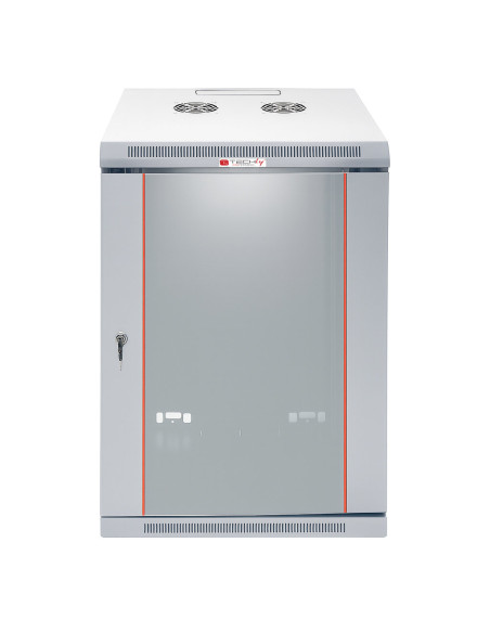 Armadio Rack 19'' a muro 15 unit&agrave sezione unica prof. 450mm Grigio