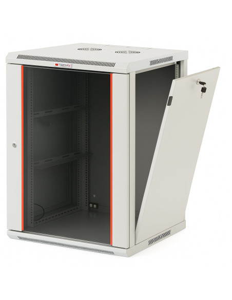 Armadio Rack 19'' a muro 15 unit&agrave sezione unica prof. 600 mm Grigio