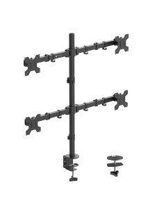 Supporto da Scrivania per 4 Monitor 13-27'' a Morsetto o Vite Passante