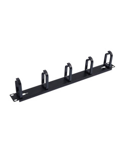 Pannello Passacavi 5 Anelli in Plastica Lunghi Staccabili 1U Nero 2