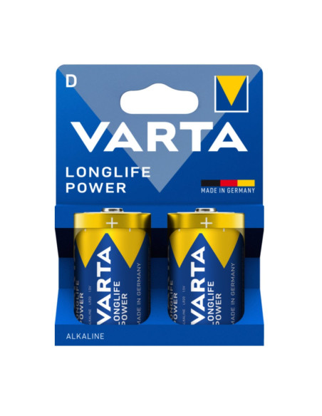 Blister 2 Batterie 1.5V Longlife Power Alcalina D Torcia