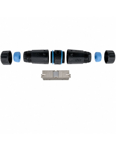 Connettore da Esterno per Cavo Cat.6A e Cat.7 IP68 Toolless