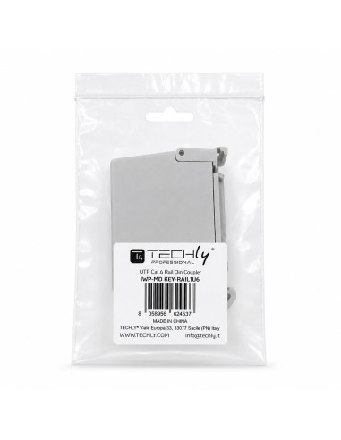 Adattatore per Guida DIN Cat.6 RJ45 F/F UTP