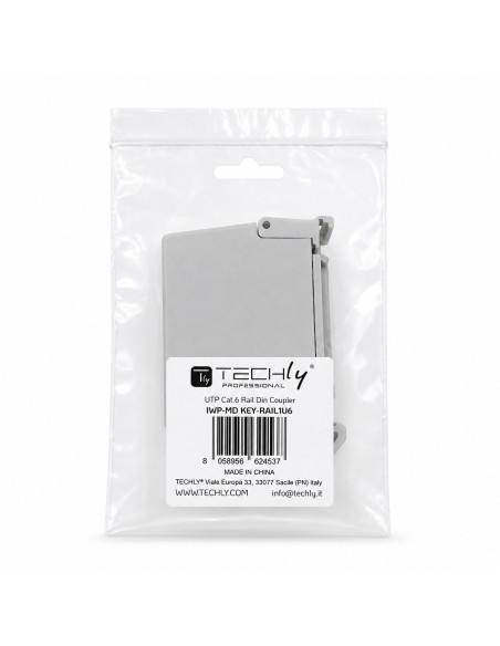 Adattatore per Guida DIN Cat.6 RJ45 F/F UTP